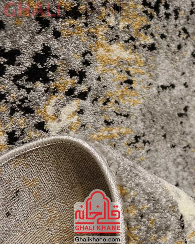 فرش ماشینی ساوین کد 4137 زمینه نقره ای