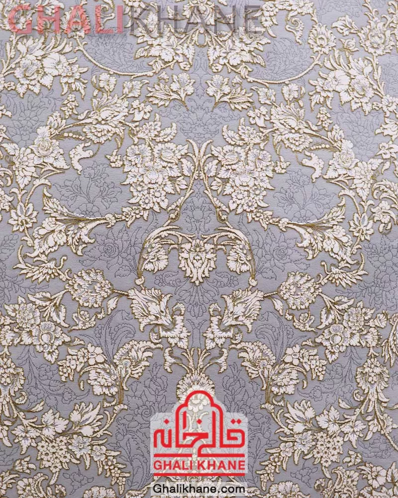 فرش زمرد مشهد کد 30004 سیلور طلایی