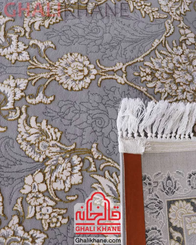 فرش زمرد مشهد کد 30004 سیلور طلایی