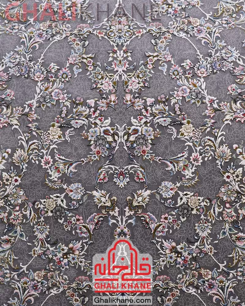 فرش زمرد مشهد کد 30004 دودی 700 شانه