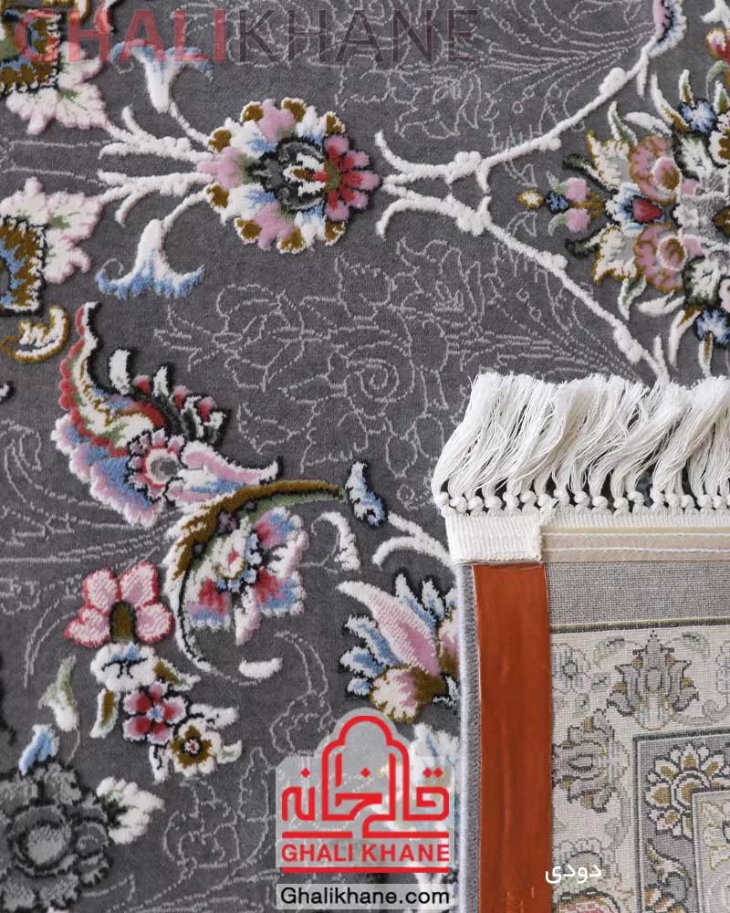 فرش زمرد مشهد کد 30004 دودی 700 شانه برجسته