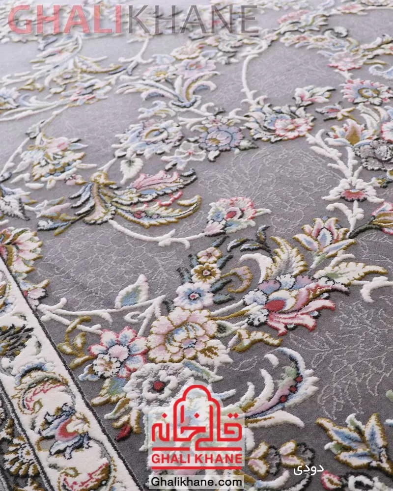 فرش زمرد مشهد کد 30004 دودی