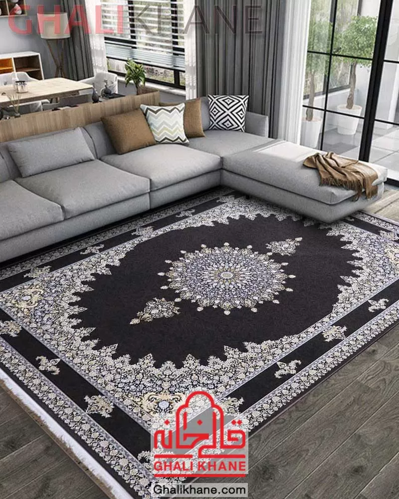 فرش زمرد مشهد 1200 شانه کد 23007 الماسی