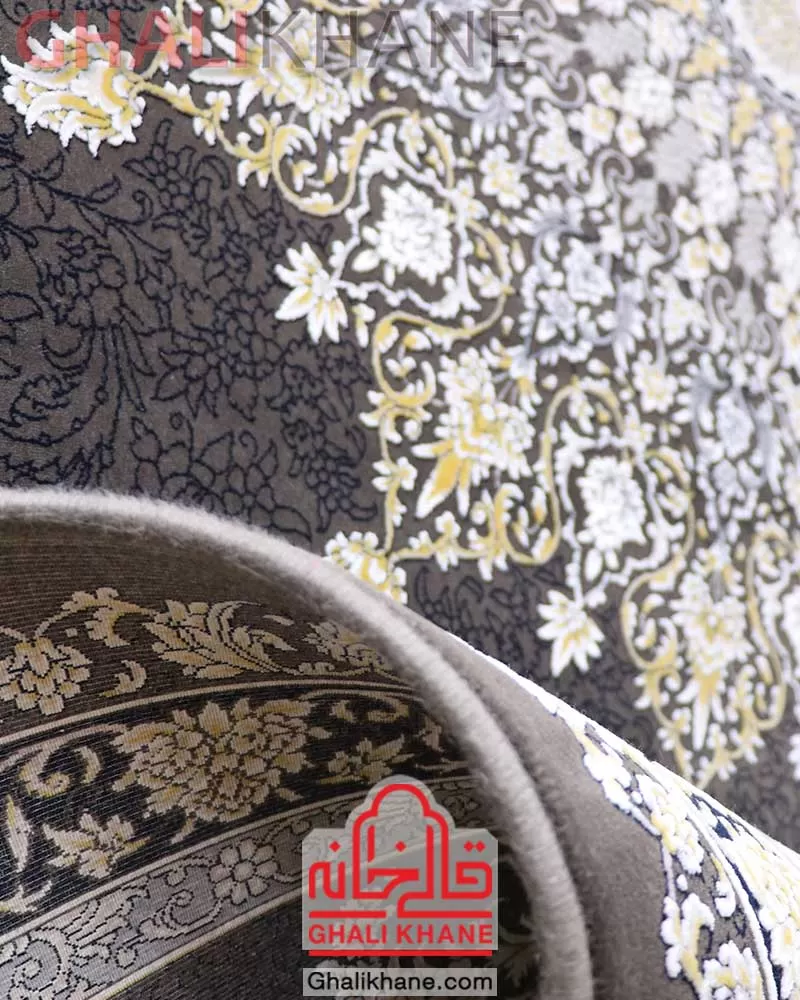 فرش ماشینی زمرد مشهد کد 23007 الماسی