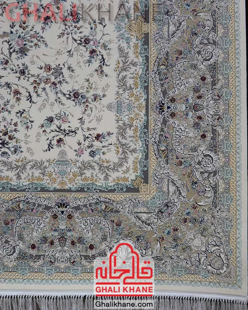 فرش ماشینی مشهد کد 813012 کرم