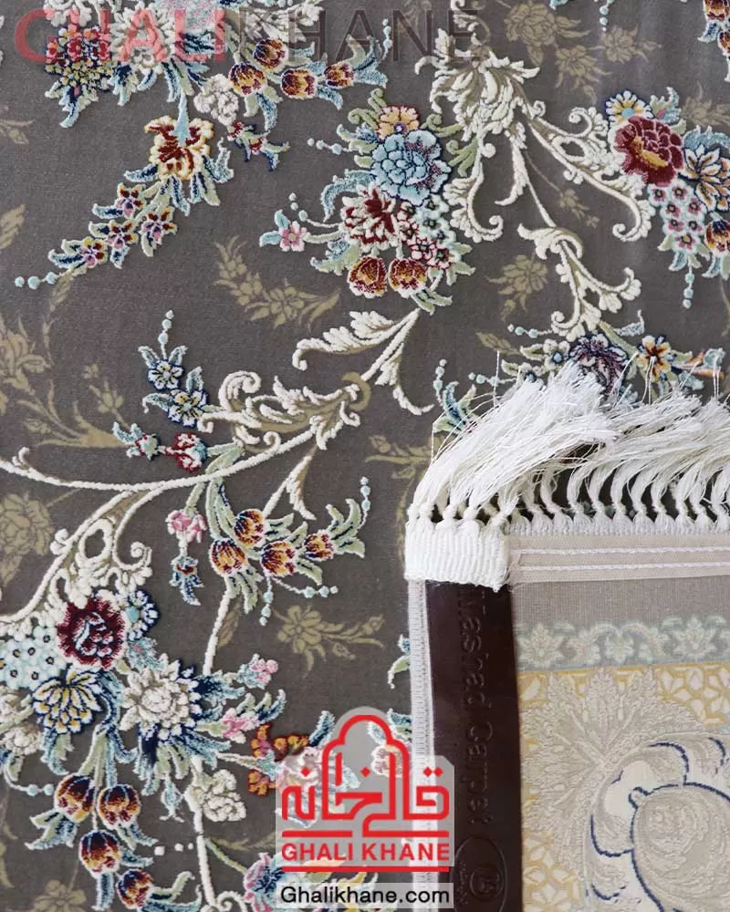 فرش مشهد طوسی طرح افشان کد 813012