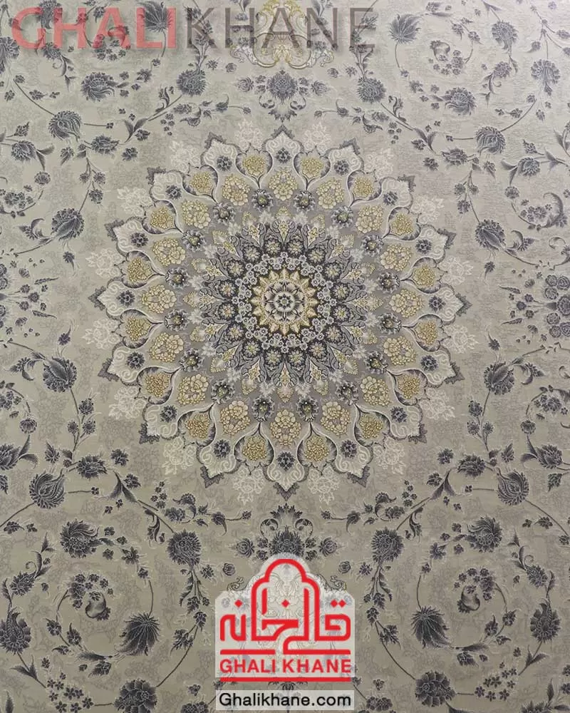 فرش تهران طرح آراگل طلاکوب کرم