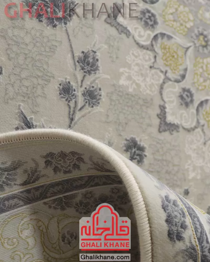 فرش تهران طرح آراگل طلاکوب کرم 1200 شانه
