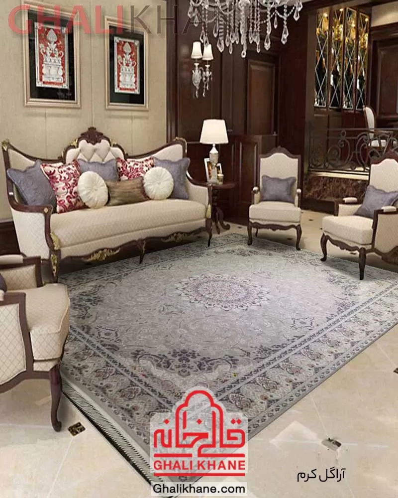 فرش ماشینی تهران طرح آراگل کرم