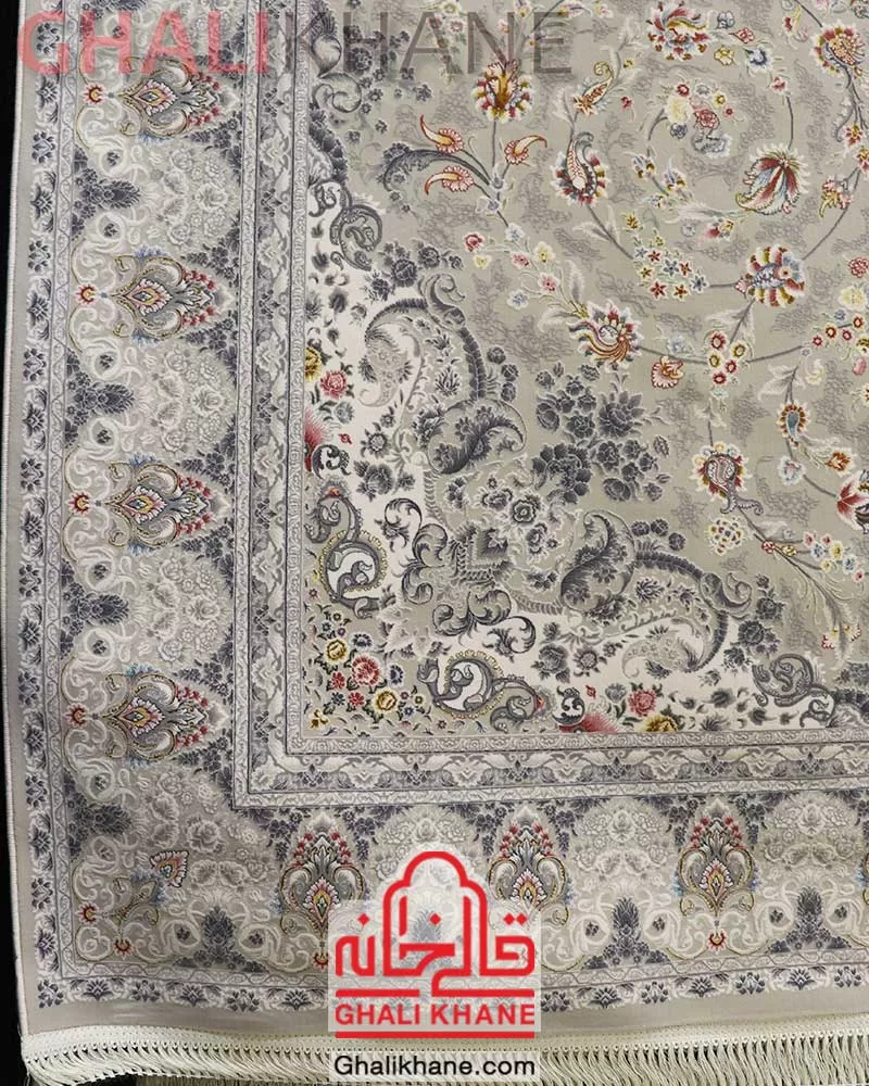 فرش تهران 1200 شانه طرح آراگل کرم اصیل