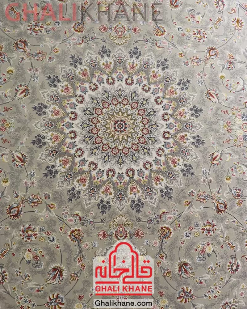 فرش تهران 1200 شانه طرح آراگل کرم اصیل