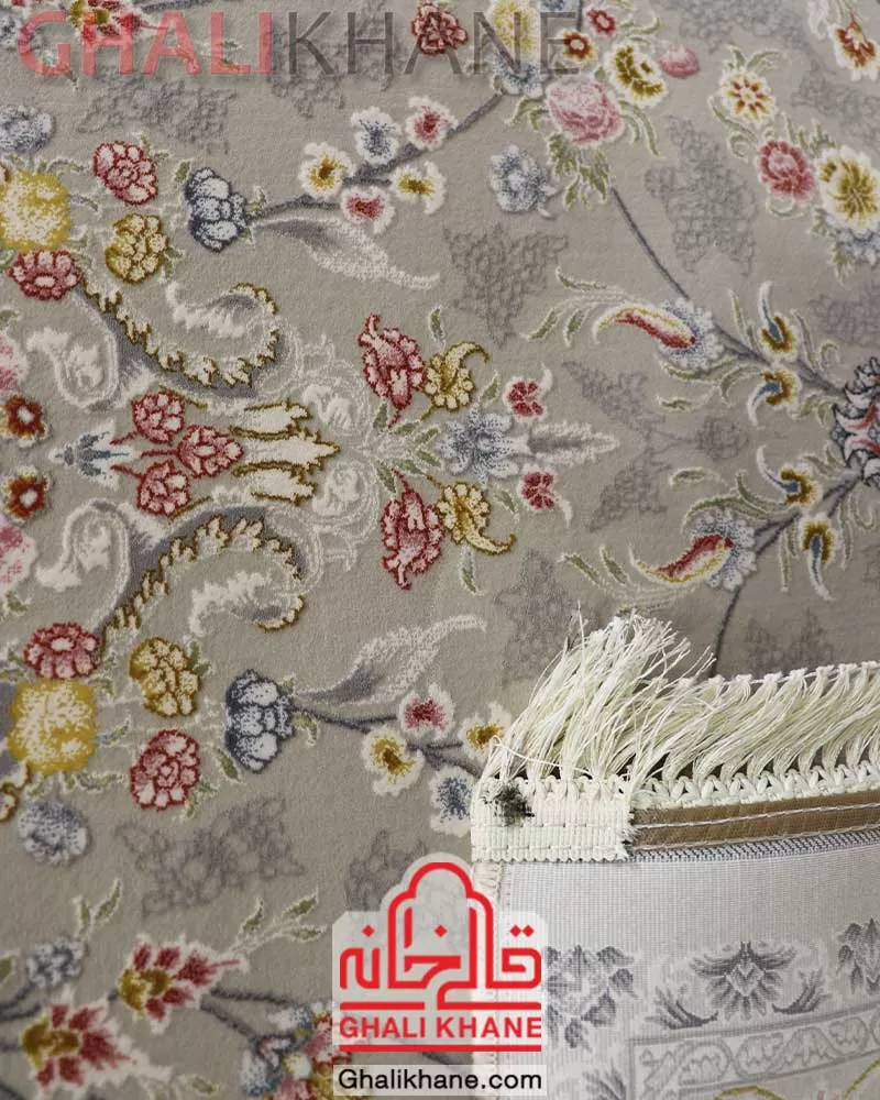 فرش تهران 1200 شانه طرح آراگل کرم اصیل