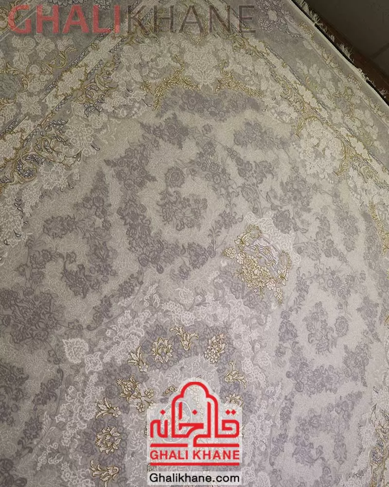 فرش 1200 شانه تهران طرح دوریس طلاکوب کرم