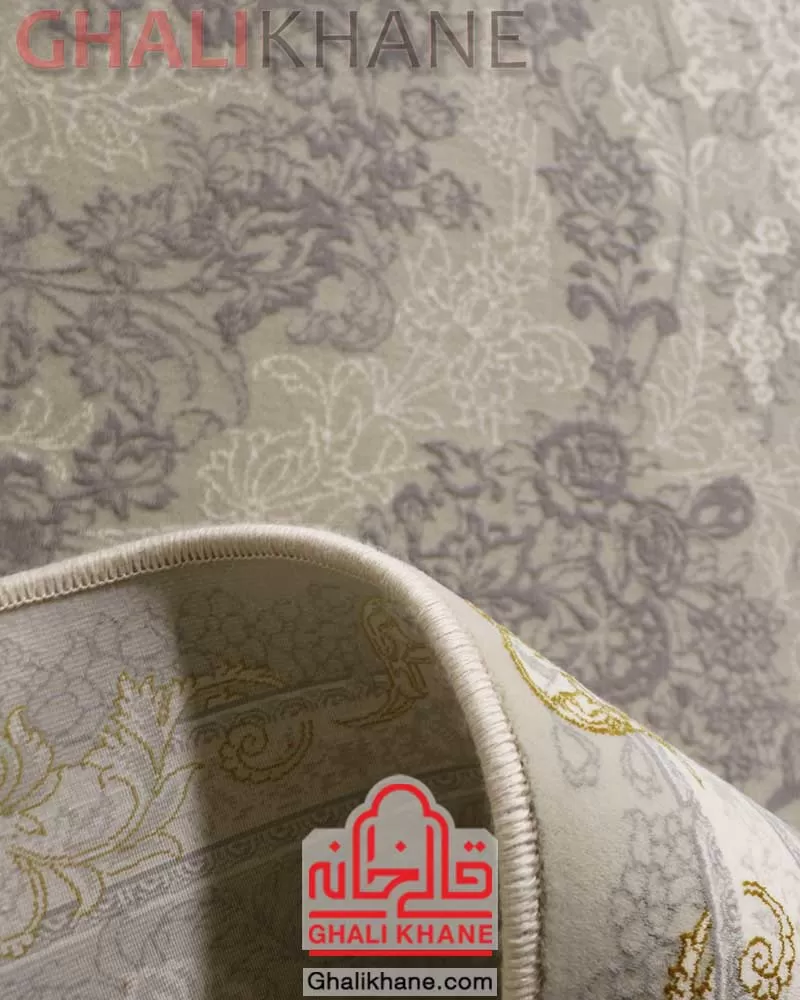 فرش تهران طرح دوریس طلاکوب کرم 1200 شانه