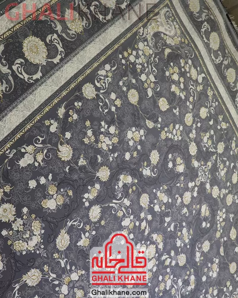 فرش تهران طرح سوین طلاکوب طوسی