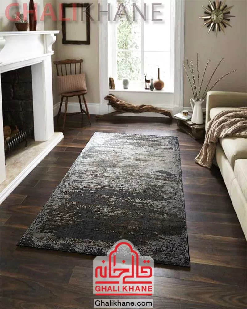 فرش مدرن پریمیوم کد P52 زمینه نسکافه ای