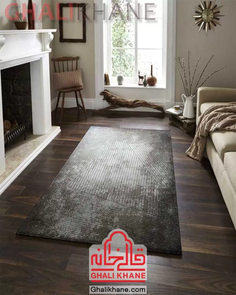 فرش پریمیوم کد P54 زمینه نسکافه ای