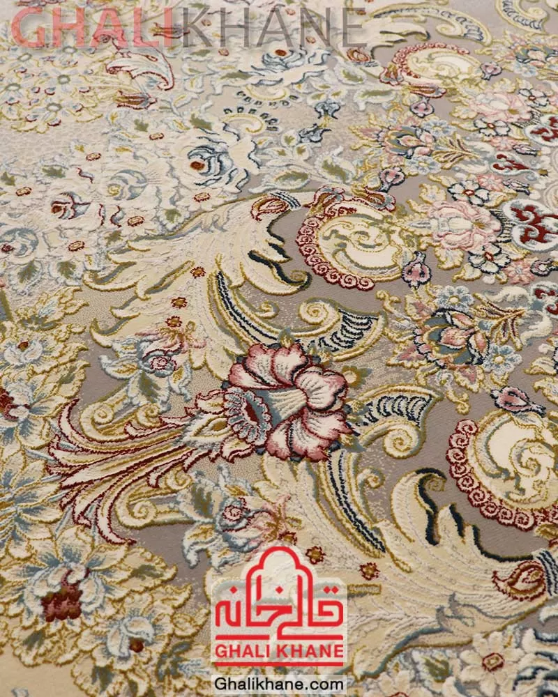 فرش ایده آل طرح آیه فیلی گل برجسته