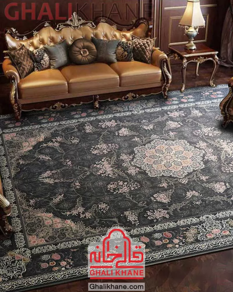 فرش ایده آل طرح ترنم دودی