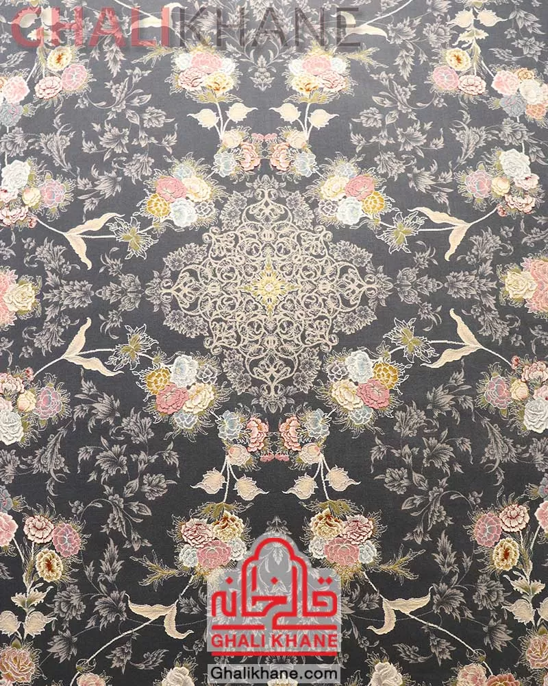 فرش ایده آل طرح چیچک دودی