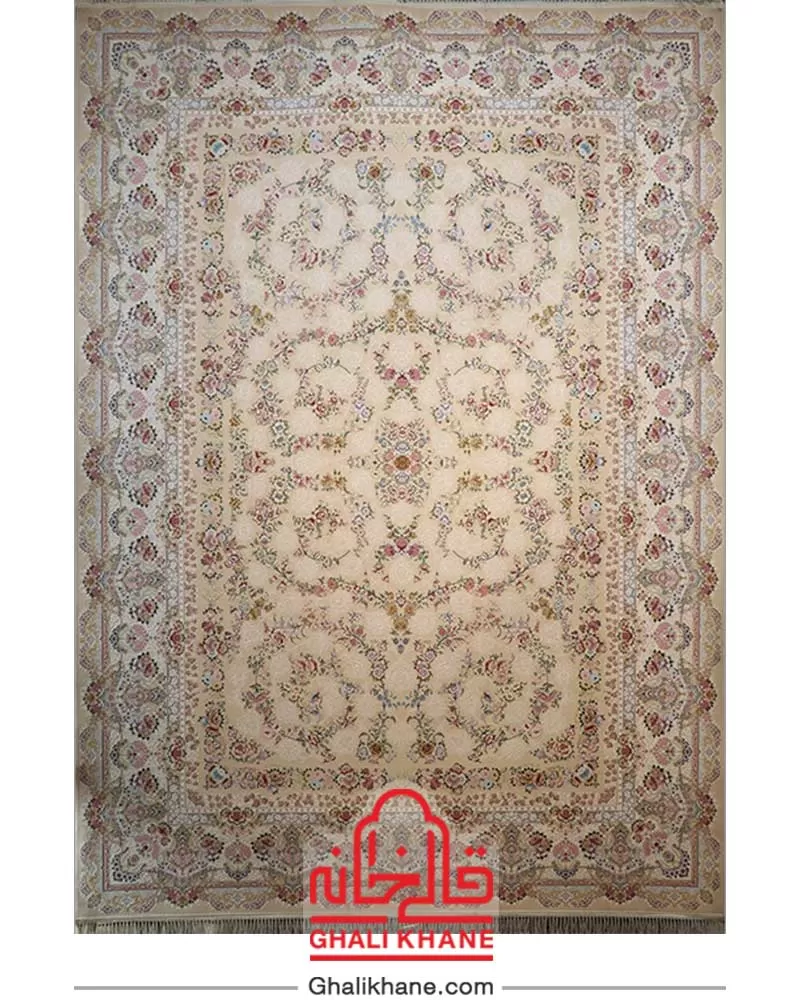 فرش ایده آل طرح خاتم کرم