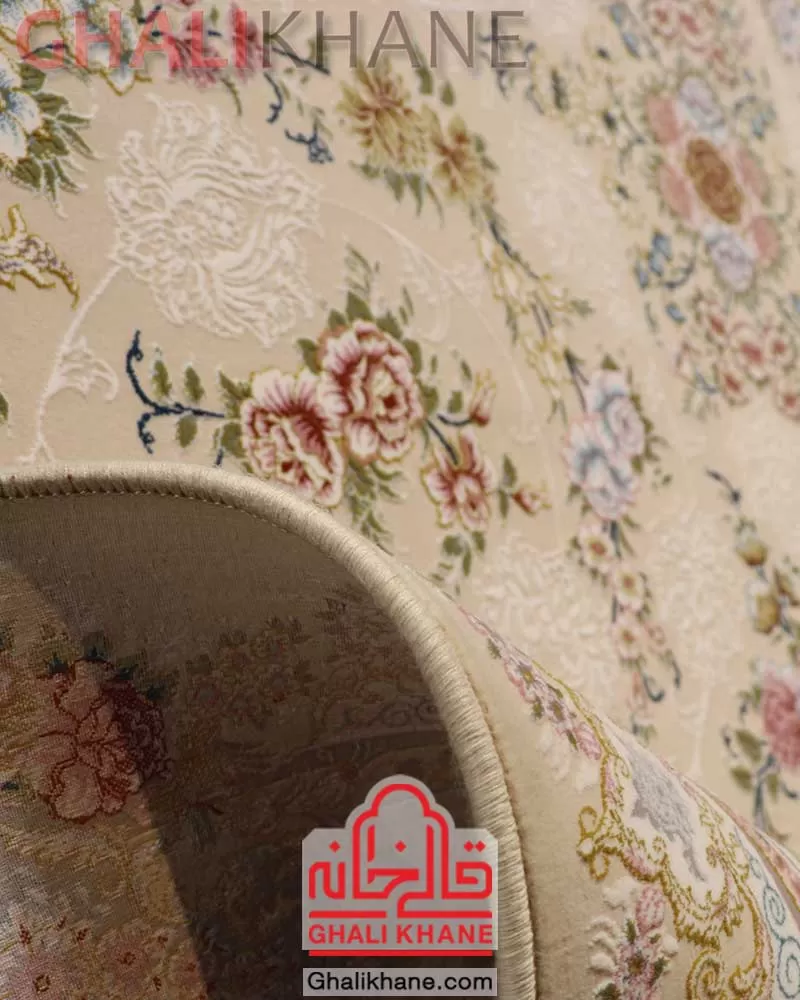 فرش ایده آل طرح خاتم کرم 1200 شانه