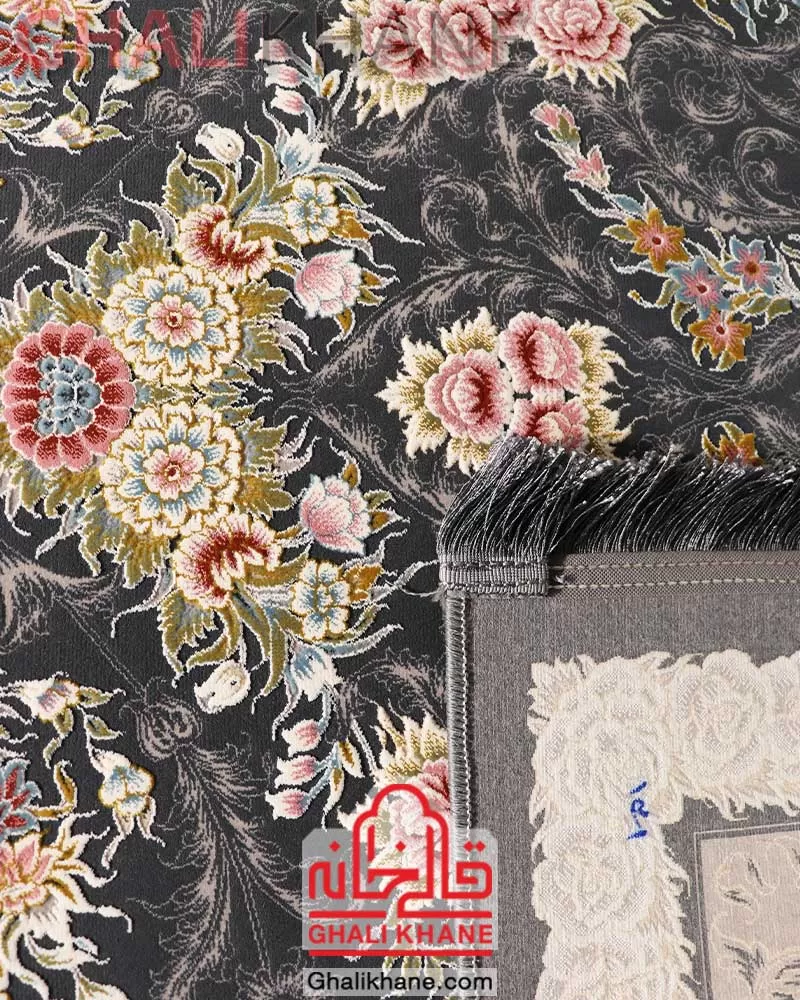 فرش ایده آل طرح خوشه دودی برجسته