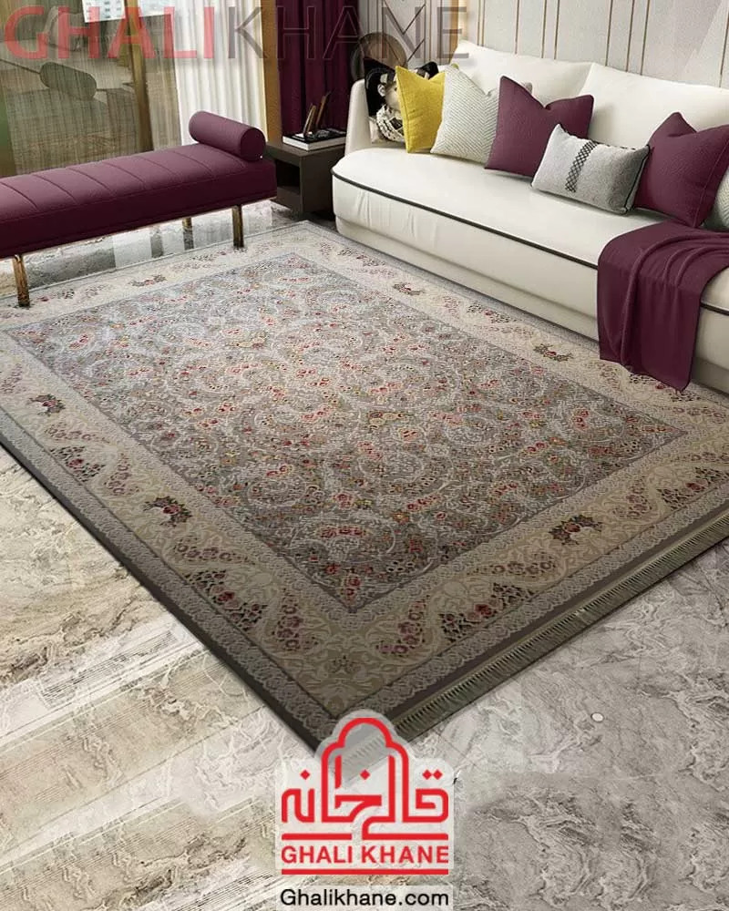 فرش ایده آل طرح خوشه فیلی افشان