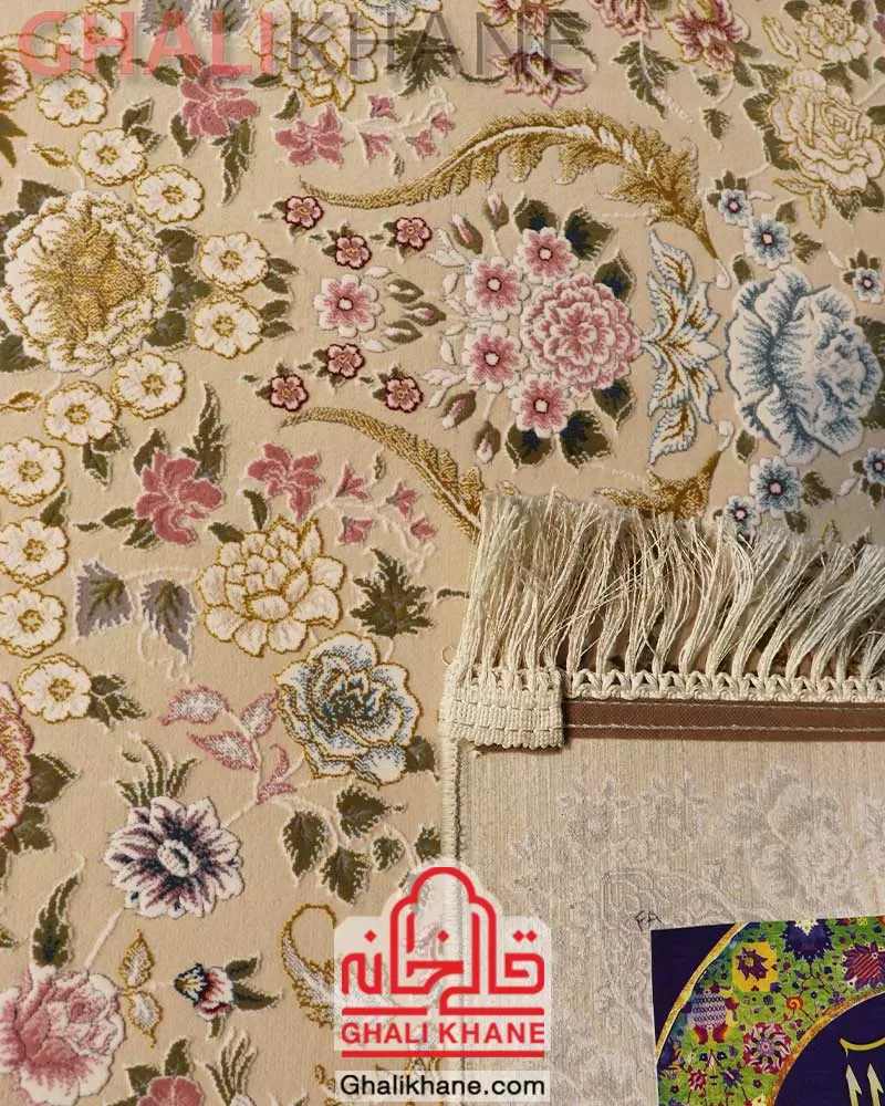 فرش ایده ال طرح رزیتا کرم 1200 شانه