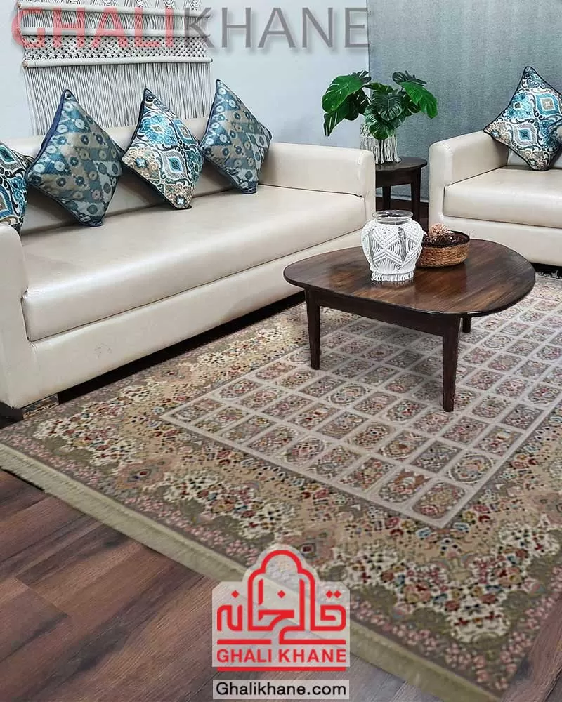 فرش ایده آل طرح عروس فیلی مدل خشتی