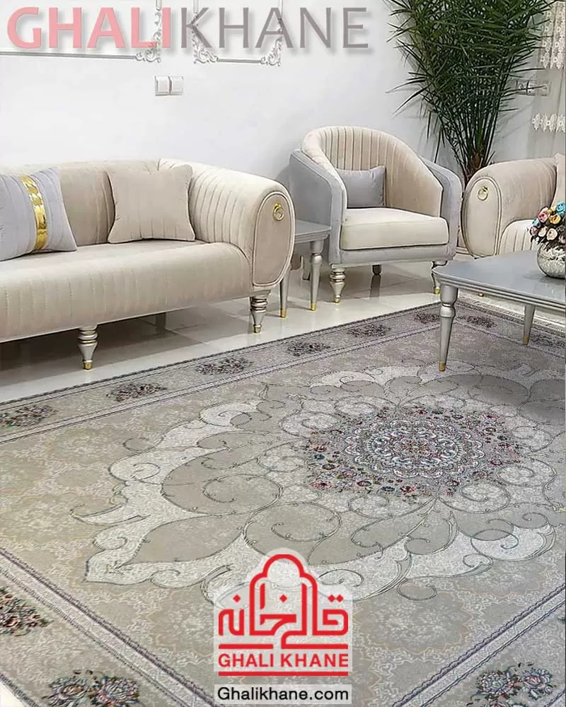 فرش زمرد مشهد کد 25067 طوسی