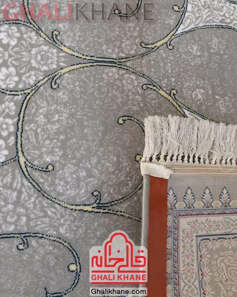 فرش زمرد مشهد کد 25067 طوسی تراکم 2550