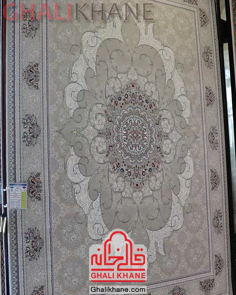 فرش زمرد مشهد 700 شانه طوسی کد 25067