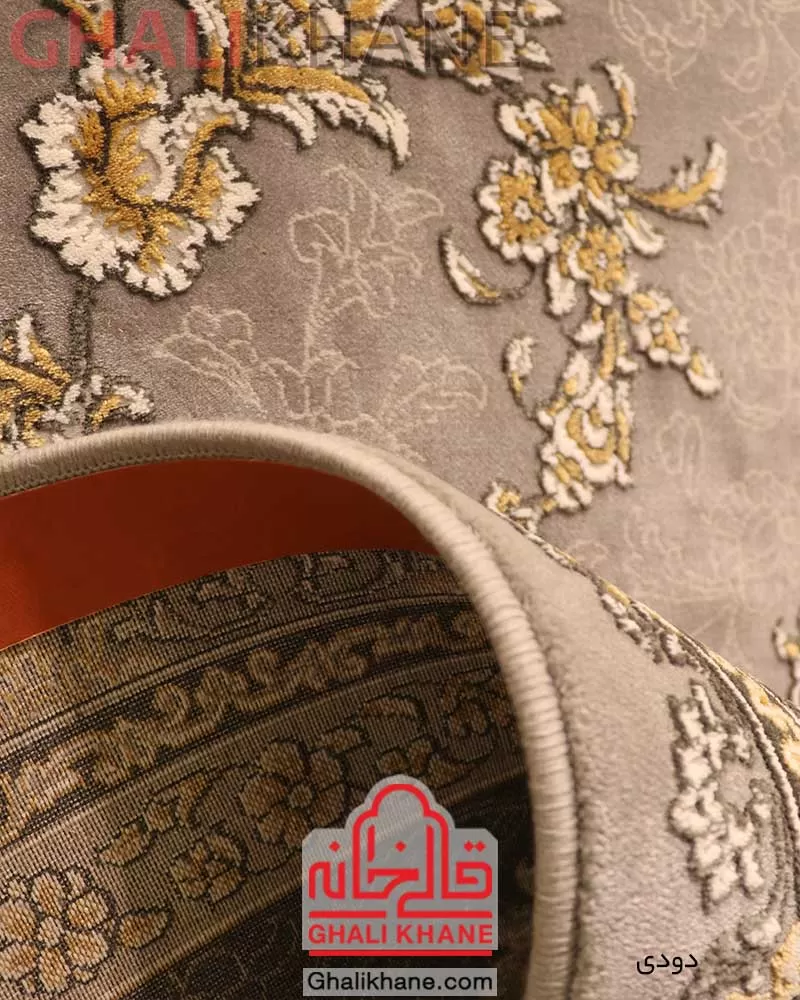 فرش زمرد مشهد 700 شانه کد 30009 دودی