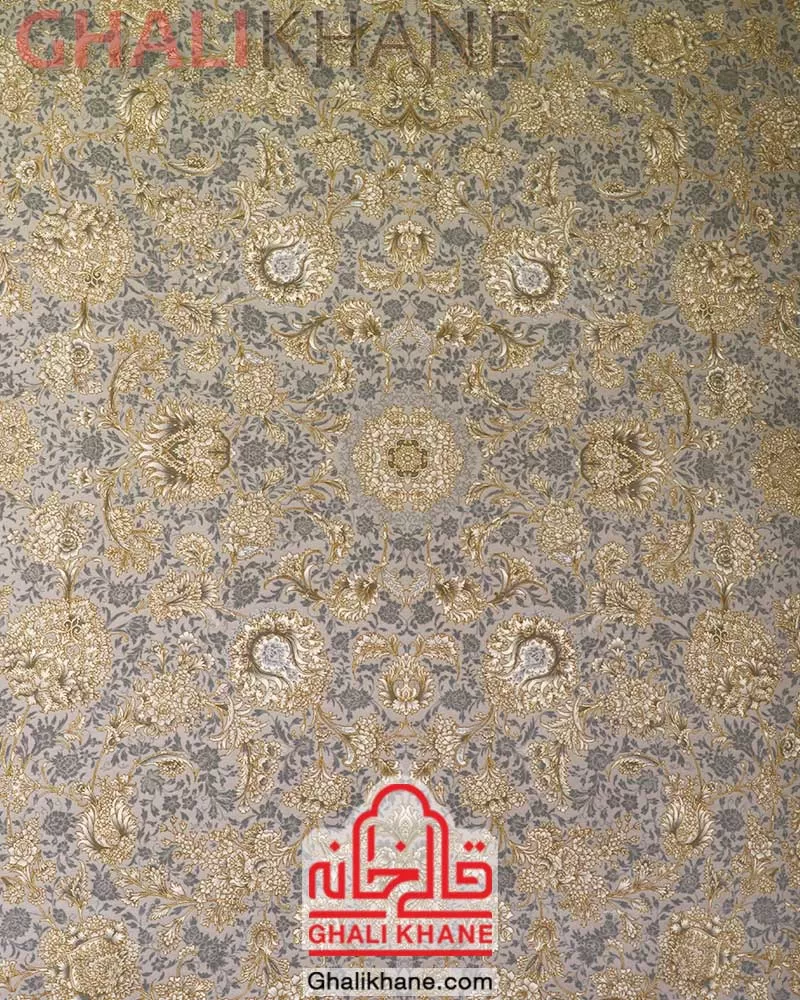 فرش مشهد کد 802097 نقره ای