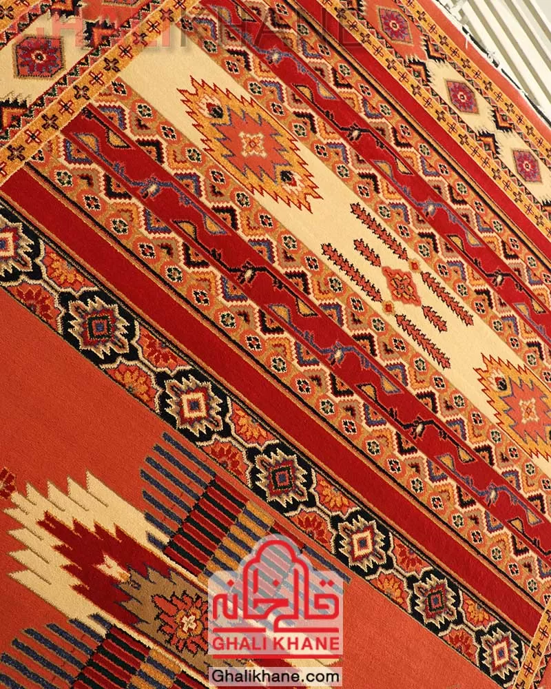 گلیم فرش ستاره کویر یزد کلکسیون شاهسون کد SH-B001-5030