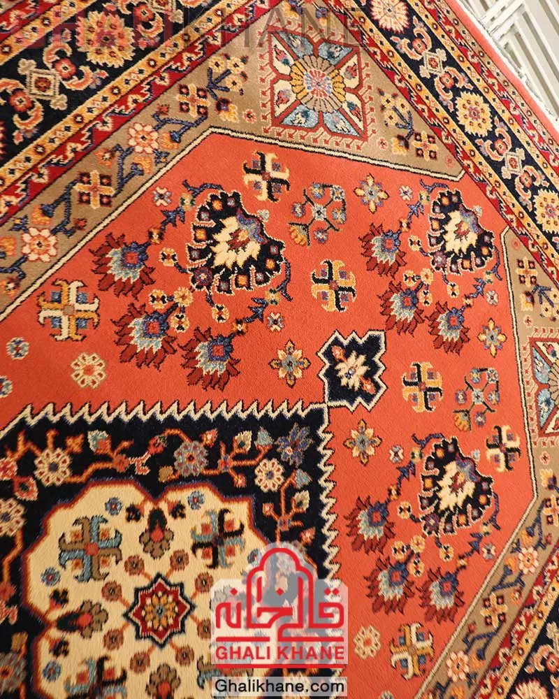 گلیم فرش ستاره کویر یزد کلکسیون شاهسون کد SH-B005-5039
