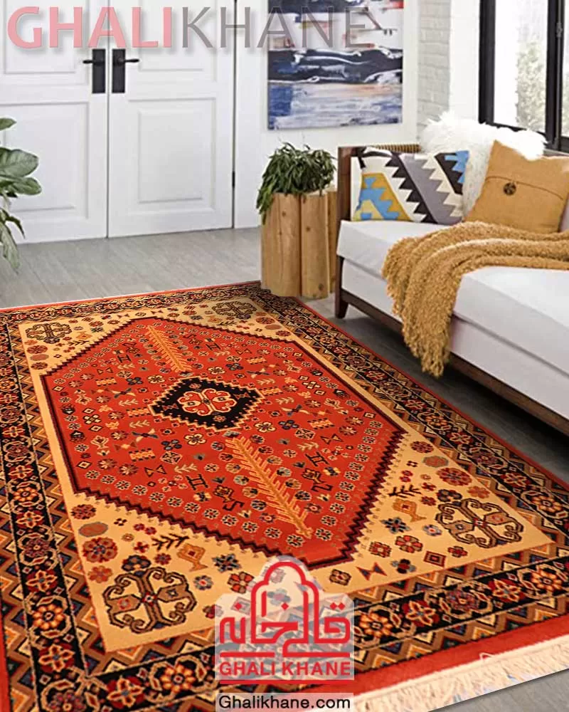 گلیم فرش ستاره کویر یزد کلکسیون شاهسون کد SH-B008-5039