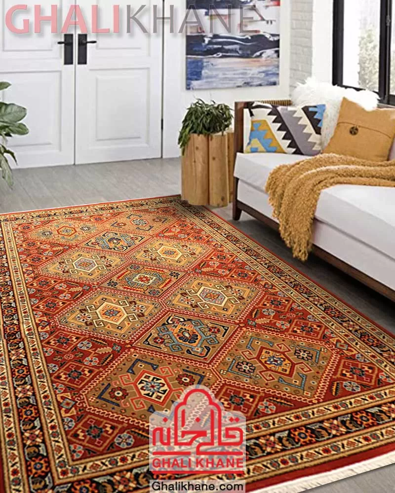 گلیم فرش ستاره کویر یزد کلکسیون شاهسون کد SH-B014-5049