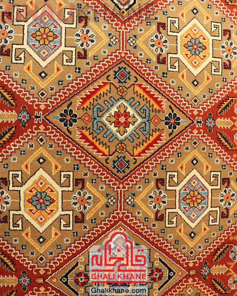 گلیم فرش ستاره کویر یزد کلکسیون شاهسون کد SH-B014-5049