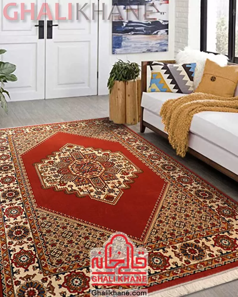 گلیم فرش ستاره کویر یزد کلکسیون شاهسون کد SH-B040-5140
