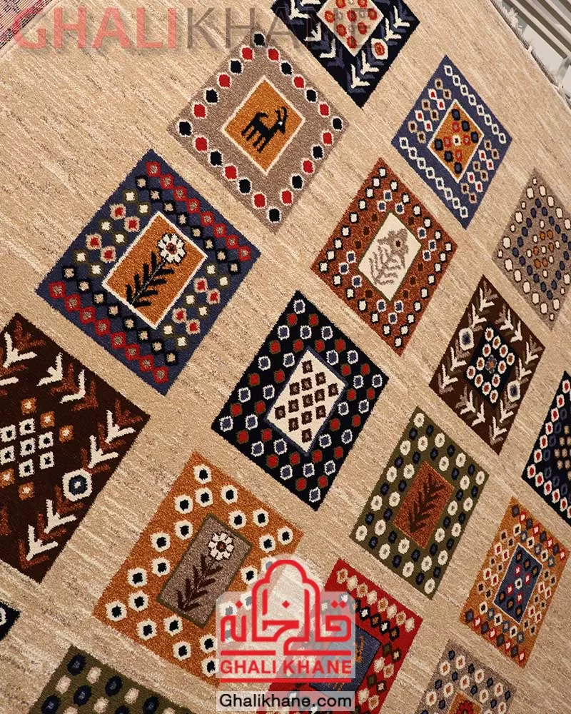 گلیم فرش ستاره کویر یزد کلکسیون شاهسون کد SH-B072-8800