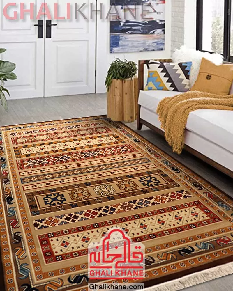 گلیم فرش ستاره کویر یزد کلکسیون شاهسون کد SH-W390-5113