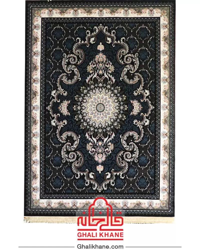فرش نگین مشهد کد 726 سرمه ای