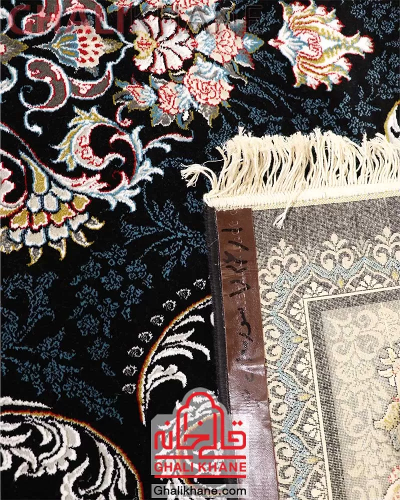 فرش نگین مشهد کد 726 سرمه ای