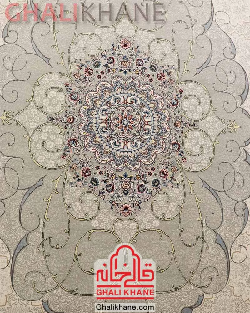 فرش زمرد مشهد کد 25067 کرم