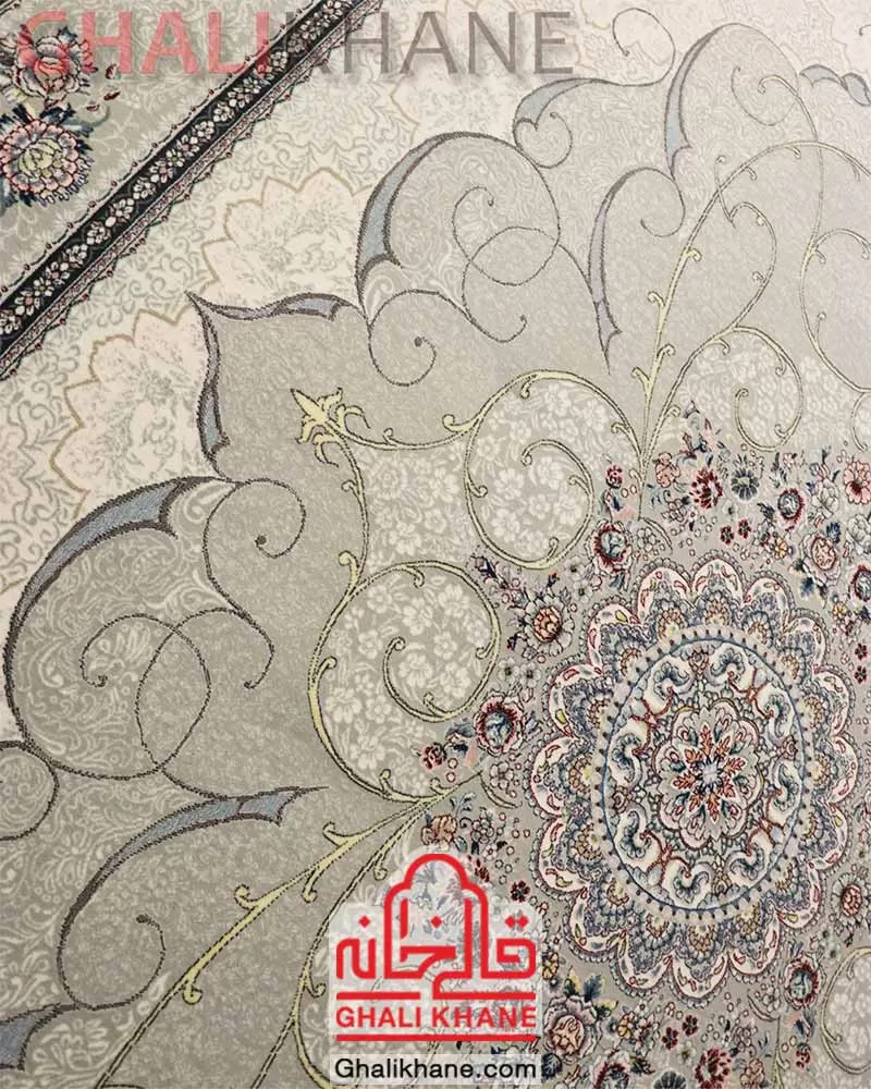 فرش زمرد مشهد کد 25067 کرم