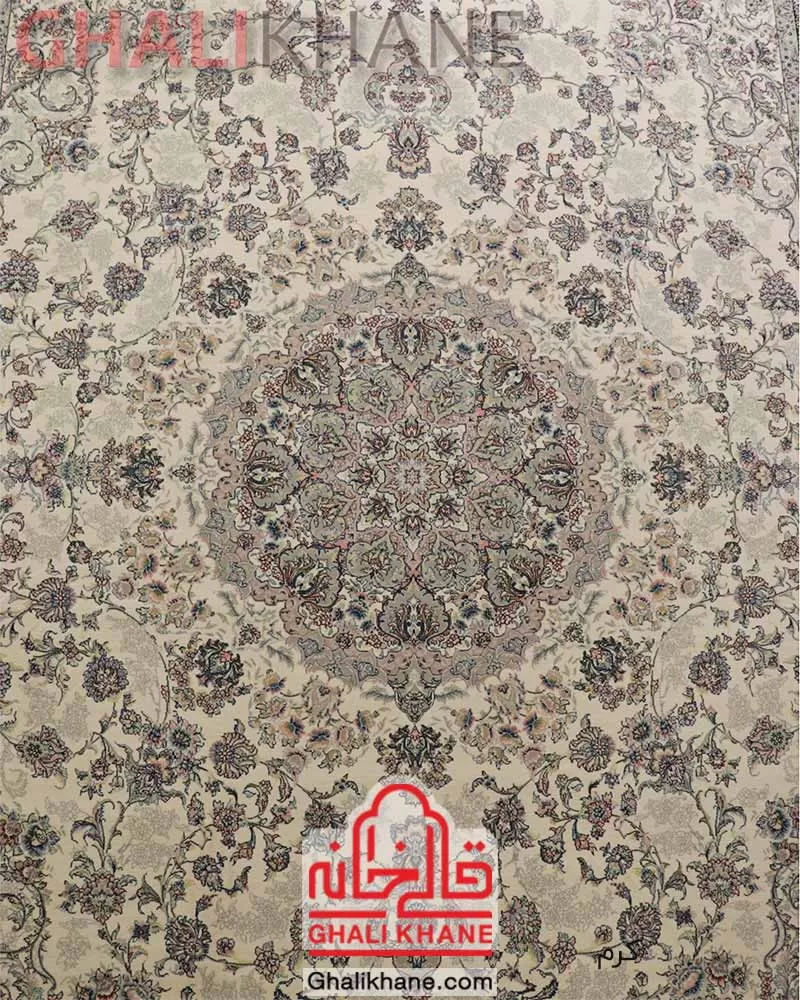 فرش زمرد مشهد 700 شانه کد 25070 کرم