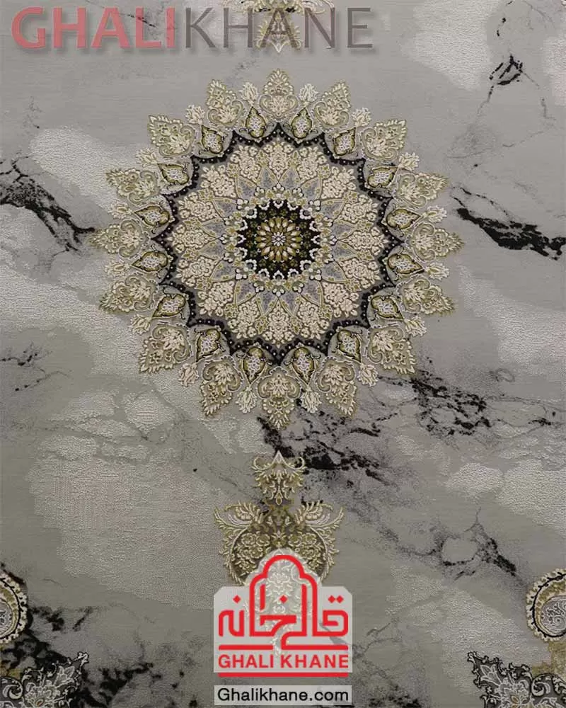 فرش زمرد مشهد کد 30008 سیلور
