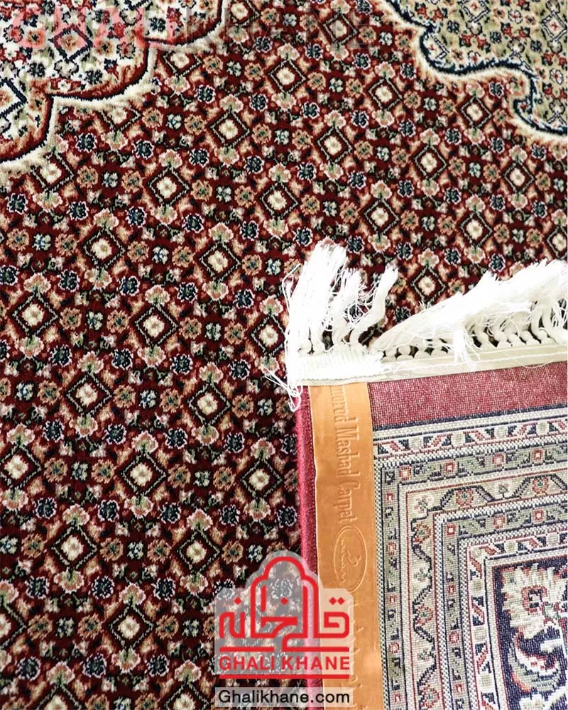 فرش زمرد مشهد طرح ریز ماهی 700 شانه لاکی کد 14016